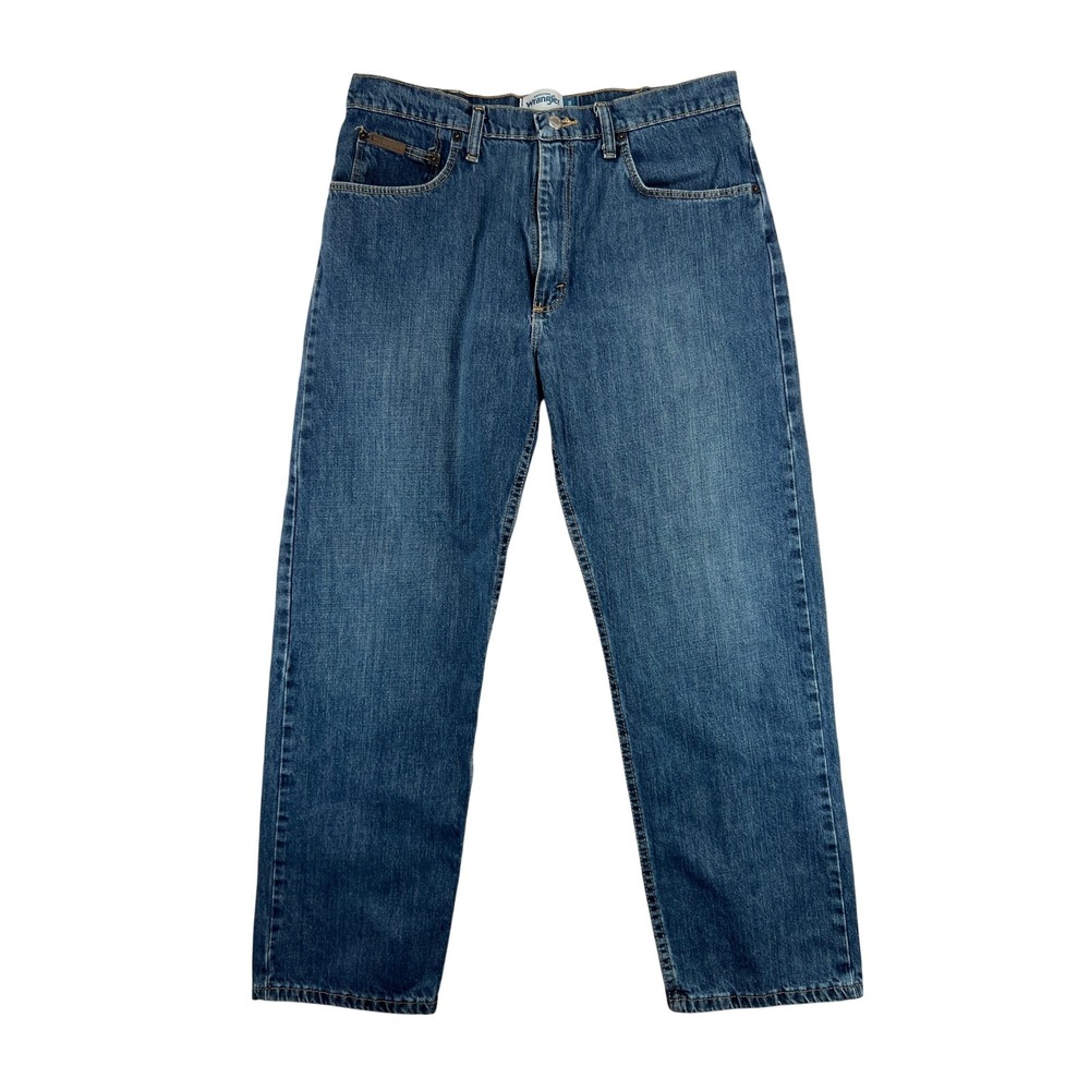 Wrangler Relaxed Fit Jeans Mens Blue Denim Pants Classic Size 34x29 Cowboy